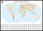 Mapa do Mundo (111,5 x 80,5 cm) - Plastificado de Parede - Preview