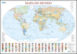 Capa do artigo Mapa do Mundo (55,5 x 39,5 cm) - Folha Plastificada
