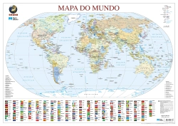 Capa do artigo Mapa do Mundo (55,5 x 39,5 cm) - Plastificado de Parede