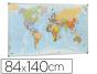 Mapa parede faibo planisfero politico magnetico moldura de aluminio com cantos de protecao 84x140 cm - Preview