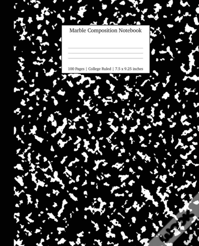Marble Composition Notebook College Ruled: Black Marble Notebooks, School Supplies, Notebooks For School