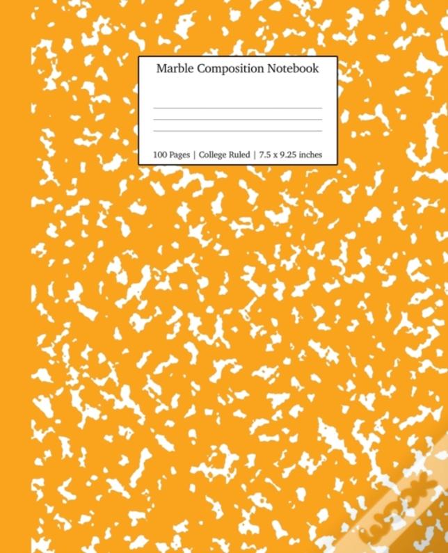 Marble Composition Notebook College Ruled: Orange Marble Notebooks, School Supplies, Notebooks For School
