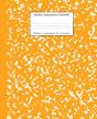 Marble Composition Notebook College Ruled: Orange Marble Notebooks, School Supplies, Notebooks For School - Preview