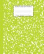 Marbled Composition Notebook: Green Marble Wide Ruled Paper Subject Book - Preview