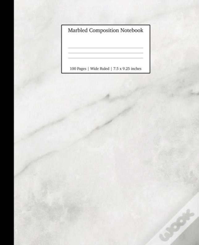 Marbled Composition Notebook: White Marble Paper | Wide Ruled Notebook/Journal Paper