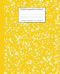 Marbled Composition Notebook: Yellow Marble Wide Ruled Paper Subject Book - Preview