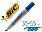 Marcador bic velleda ponta biselada azul para quadro branco (12 unidades) - Preview