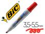 Marcador bic velleda ponta biselada vermelho para quadro branco (12 unidades) - Preview