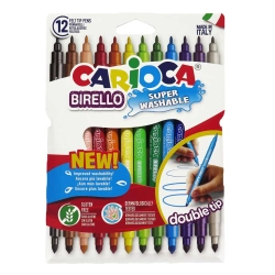 Capa do artigo Marcador carioca birello dupla ponta caixa de 12 cores