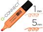Marcador fluorescente q-connect pastel laranja ponta biselada - Preview