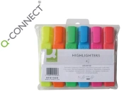 Capa do artigo Marcador Q-Connect Fluorescente Com Ponta Biselada - Estojo de 6 Cores