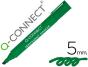 Marcador q-connect permanente verde ponta biselada 5.0 mm - Preview