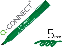 Capa do artigo Marcador q-connect permanente verde ponta biselada 5.0 mm