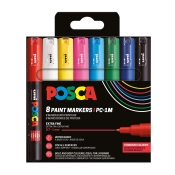 Capa do artigo Marcador Uni Posca Pc-1M Extra Fino 0,7Mm 8 Cores Basicas