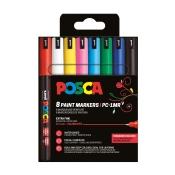 Capa do artigo Marcador Uni Posca Pc-1Mr Extra Fino 0,7Mm 8 Cores Basicas