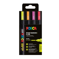Capa do artigo Marcador Uni Posca Pc-5M Medio 1,8-2,5Mm 4 Cores Fluorescentes