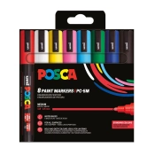 Capa do artigo Marcador Uni Posca Pc-5M Medio 1,8-2,5Mm 8 Cores Basicas