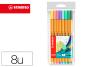 Marcadores com 8 cores Stabilo Point 88 Pastel - 88/8-01 - Preview