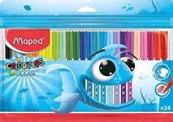 Capa do artigo Marcadores de Feltro Escolares MAPED Color Peps Ocean - Caixa de 24