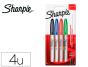 Marcadores Sharpie Fine - conjunto com 4 (Az/pt/vm/vd) - Preview