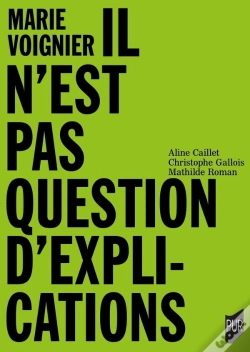Capa do artigo Marie Voignier : Il N'Est Pas Question D'Explications