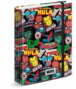Capa do artigo Marvel Art Pasta de 4 Anéis Papel Quadriculado, Multicolorido