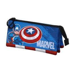 Capa do artigo Marvel Capitão América Gears Estojo Triplo, Azul