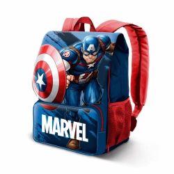 Capa do artigo Marvel Capitão América Run Mochila Expansível EXP, Azul