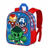 Capa do artigo Marvel Os Vingadores Mini Heroes Mochila 3D Pequena, Multicolorido