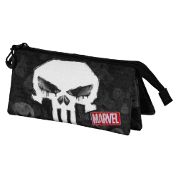 Capa do artigo Marvel Punisher Skull Estojo Triplo, Preta