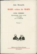 Marx Crítico de Marx I