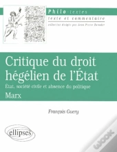 Marx, Critique Du Droit Hégélien De L'Etat