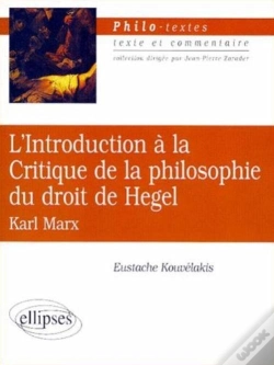 Capa do artigo Marx, L'Introduction À La Critique De La Philosophie Du Droit De Hegel