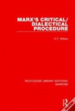 Capa do artigo Marx'S Critical/Dialectical Procedure (Rle Marxism)