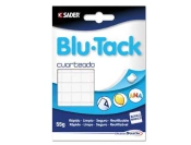 Capa do artigo Massa adesiva Bostik Blu-Tack cortada. Cor branca