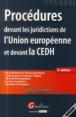 Capa do artigo Master - Procedures Devant Les Juridictions De L'Union Europeenne Et Devant La Cour Europeenne Des D