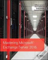 Mastering Microsoft Exchange Server 2016