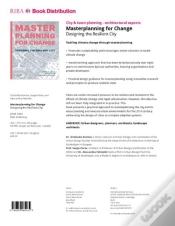 Capa do artigo Masterplanning For Change