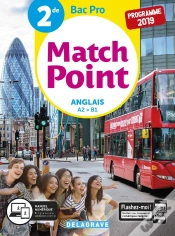 Capa do artigo Match Point : Anglais ; 2de Bac Pro ; A2>B1 ; Pochette Élève (Édition 2019)