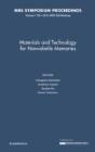 Materials And Technology For Nonvolatile Memories: Volume 1729 - Preview