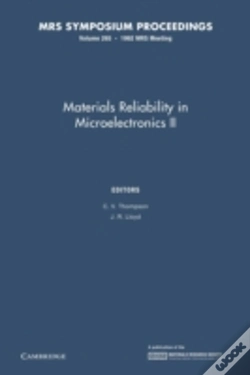 Capa do artigo Materials Reliability In Microelectronics Ii: Volume 265
