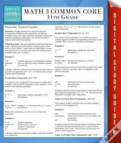 Capa do artigo Math 3 Common Core 11th Grade (Speedy Study Guides)