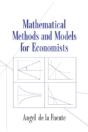 Mathematical Methods And Models For Economists - Preview