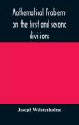 Mathematical Problems On The First And S - Preview