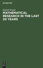 Mathematical Research In The Last 20 Years - Preview