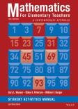 Mathematics For Elementary Teachers: A Contemporary Approach 10e Student Activity Manual