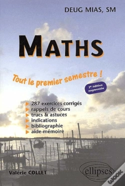 Capa do artigo Mathématiques - 1re Année D'Université, Mias, Sm - Exercices Corrigés - 1er Semestre - Nouvelle Édition
