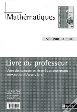 Capa do artigo Mathématiques ; 2nde Bac Pro ; Livre Du Professeur (Édition 2009)