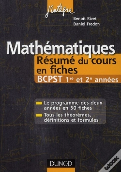 Capa do artigo Mathématiques ; Bcpst 1ère Et 2ème Année ; Résumé Du Cours En Fiches (2e Édition)