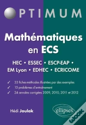 Capa do artigo Mathématiques En Ecs - Fiches-Méthodes, Problèmes Et Annales Corrigées - Hec - Essec - Escp-Eap - Em Lyon - Edhec - Écricome